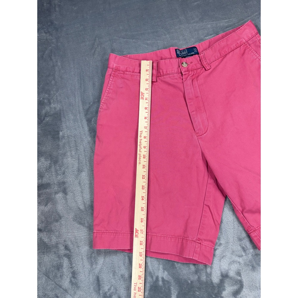 Polo Ralph Lauren Prospect Short Mens 33 Pink Cotton Chino Flat Front Shorts - Picture 3 of 6